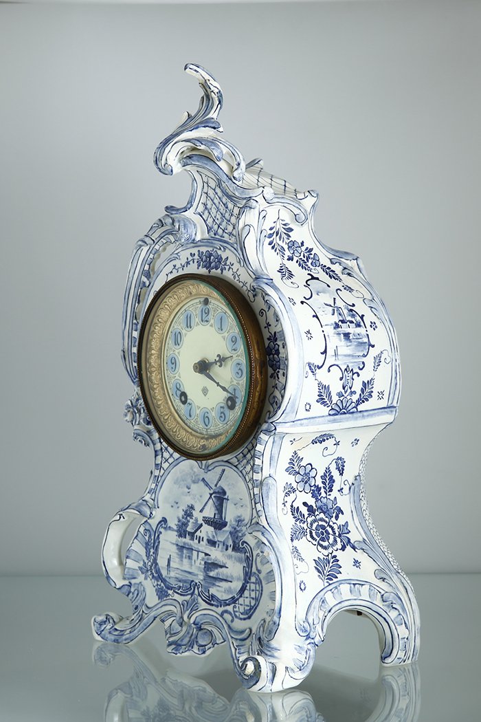 一流の品質 みらFortune フォーチュン 陶器製 アンティーク置き時計 