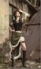 <img class='new_mark_img1' src='//img.shop-pro.jp/img/new/icons10.gif' style='border:none;display:inline;margin:0px;padding:0px;width:auto;' />クラシカル&レトロなスチームパンク♪カーキ&アイボリー花柄と無地レースフリルのバッスルスカート756RQ-BL