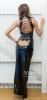 <img class='new_mark_img1' src='//img.shop-pro.jp/img/new/icons10.gif' style='border:none;display:inline;margin:0px;padding:0px;width:auto;' />エロ可愛い!胸元&背中編込み色っぽい黒のPVCレースアップワンピースロングタイプS~L100218long