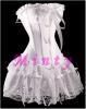 <img class='new_mark_img1' src='//img.shop-pro.jp/img/new/icons54.gif' style='border:none;display:inline;margin:0px;padding:0px;width:auto;' />甘可愛いホワイト♪白サテン地胸元&腰にフリルのオーバーバストコルセット&スカートセットS〜XL119wh