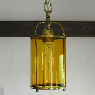 アンバーガラスシェード ペンダントランプ｜アンティーク照明・ランプ｜CHELSEA antique＆decoration｜チェルシー