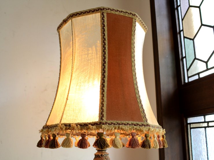 ヴィンテージ タッセル付シェード フロアランプ（H80cm）｜アンティーク照明・ランプ｜CHELSEA antique＆decoration