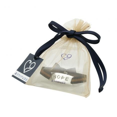 ブレスレット BRACELET HOPE Silver Plated / Stripe Brown+Navy