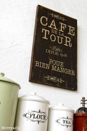 サインプレート CafeTour （看板 フランスアンティーク調壁掛け） - インテリア雑貨 | WUTTY ＆ Co.