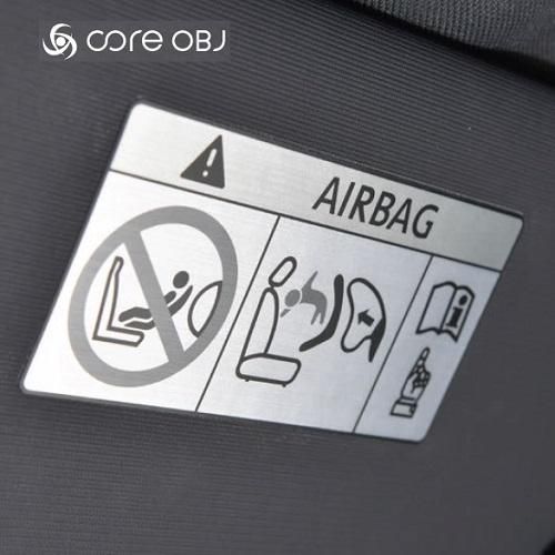 BMW MINI コードテック core OBJ AIR BAG 警告表示モノクロ