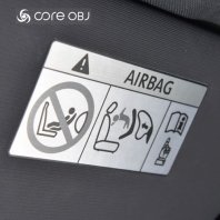 BMW MINI　コードテック　core OBJ　AIR BAG 警告表示モノクロステッカー