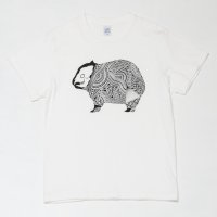 Apsu メンズTシャツ 『ウォンバット』 ホワイト サイズ:M  