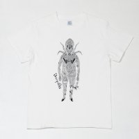 Apsu メンズTシャツ 『タコ怪人』 ホワイト サイズ:M  