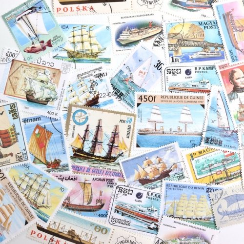 世界の船の使用済み切手10枚 - Cheri
