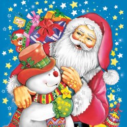 ポーランド/Daisy/ペーパーナプキン/Painted Santa and Snowman