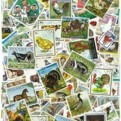 世界の家畜動物の使用済み切手10枚