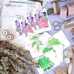 ヴィンテージ　紙袋 245・レトロデザイン 薬袋 各20枚 計40枚セット ラッピング