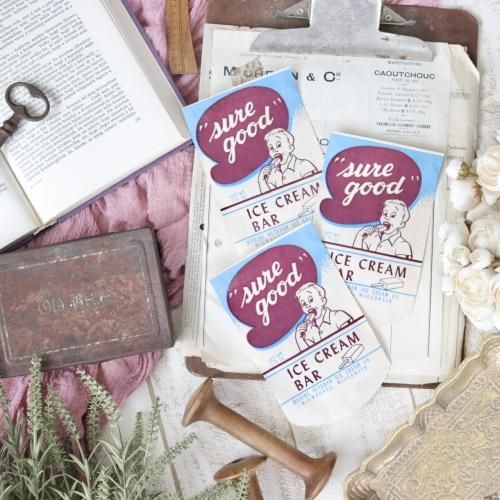 USAデッドストックアイスクリームバーの袋【1枚】 - Cheri