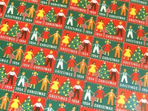 お歳暮 時期 USAヴィンテージXmasシール【1954】 Cheri - コレクション