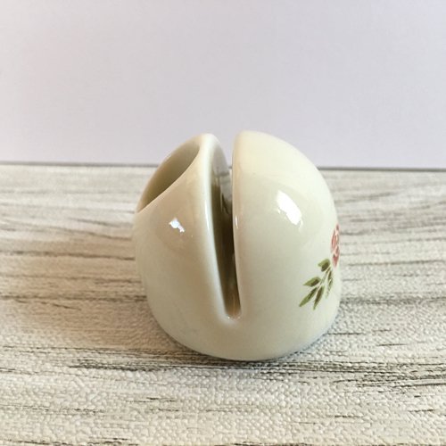  マニー　ステンシルローズ　陶器　メモスタンド丸の商品写真2