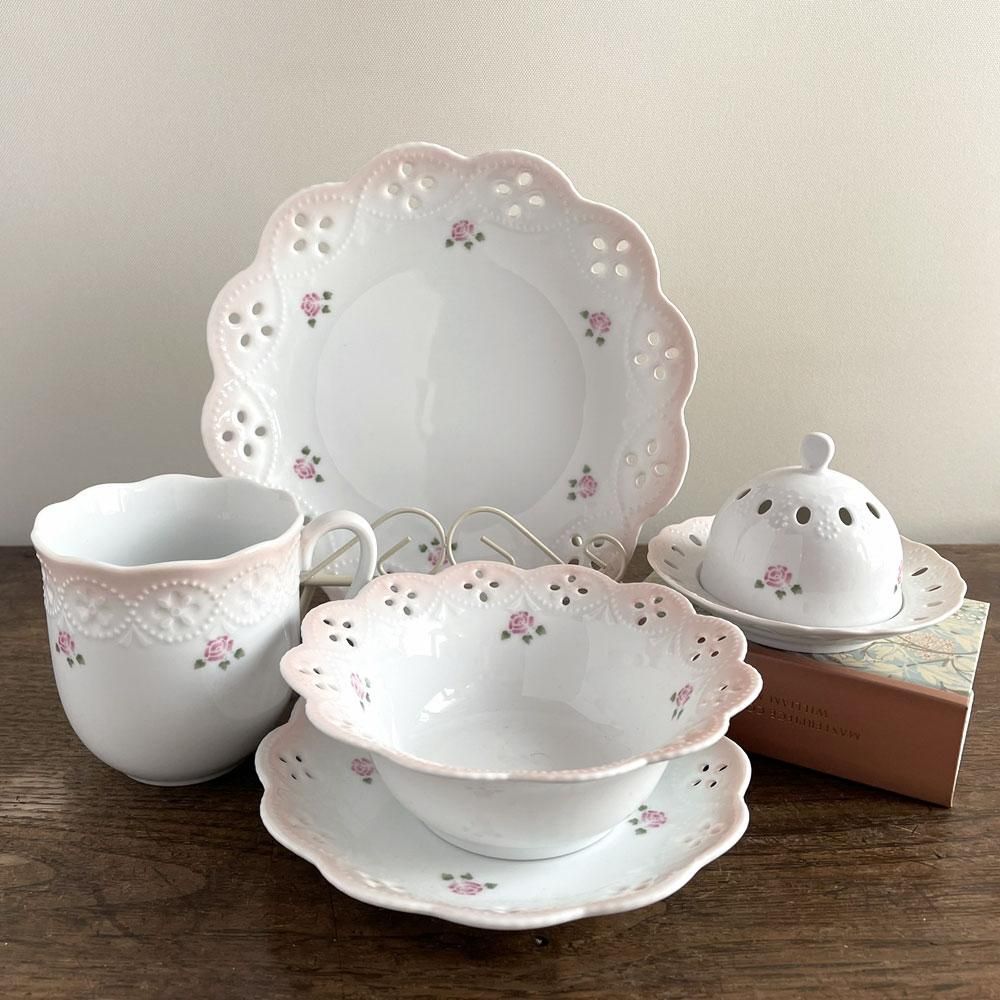 ♡マニー♡ローズプレート陶器トレーマニーローズバスケット薔薇ノリタケニトリイケア applehousecountry_10010552