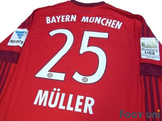 バイエルンミュンヘン（Bayern Munchen）15-16 Ｈ ホーム #25 ミュラー 