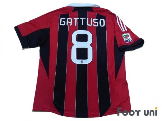 ACミラン(AC Milan)12-13 H ホーム #8 ガットゥーゾ（Gattuso）紙タグ 
