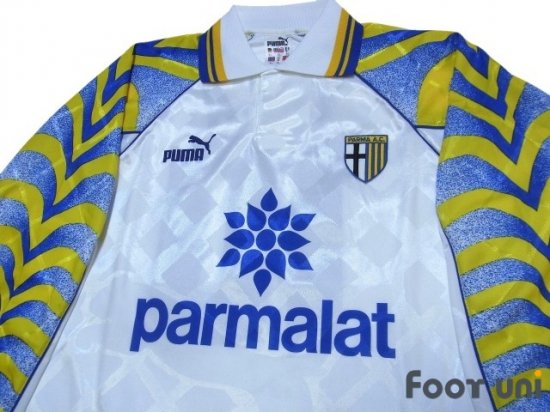 パルマ(Parma)95-97 H ホーム #10 ゾラ(Zola)長袖 プーマ 襟付き Vintage Soccer Jerseys  Football Shirts - 買取｜全国通販【USEDサッカーユニフォーム専門店 Foot uni  フットユニ】古着｜ユーズド｜ヴィンテージ｜リサイクル｜football