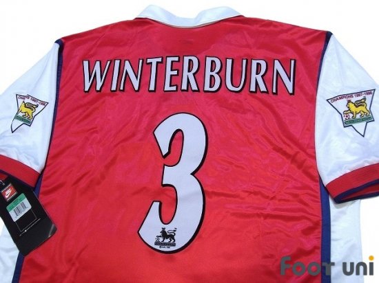 アーセナル(Arsenal)98-99 H #3 ウィンターバーン(Winterburn) - USEDサッカーユニフォーム専門店 Footuni  フッットユニ