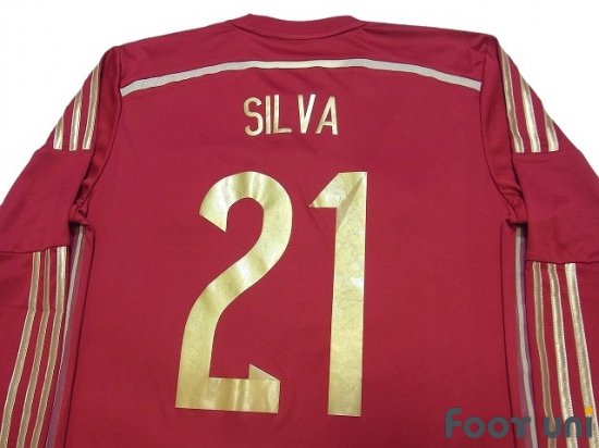 スペイン代表(Spain)14 H ホーム #21 シルバ(Silva) - USEDサッカーユニフォーム専門店 Footuni フッットユニ