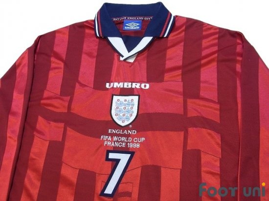 イングランド代表(England)98 A #7 ベッカム(Beckham) - USEDサッカー