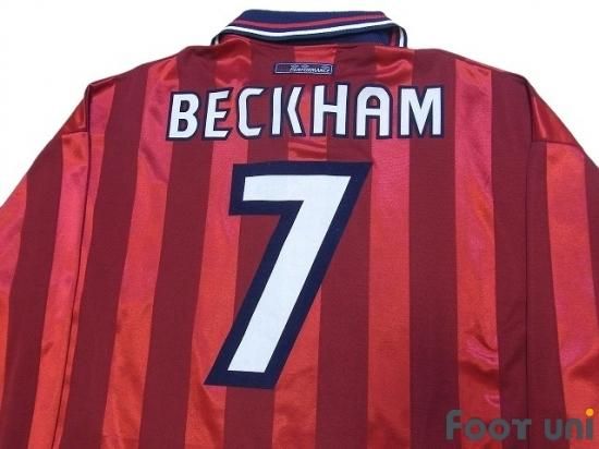 ベッカム　98-99 マンチェスター・ユナイテッド ユニフォーム マンチェスターユナイテッド 98/99 #7 ベッカム ユニフォーム