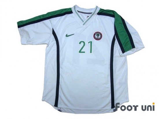 ナイジェリア代表(Nigeria)98 A アウェイ #21 選手用 - USEDサッカーユニフォーム専門店 Footuni フッットユニ