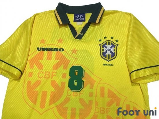 ブラジル代表(Brazil)95 H ホーム #8 ドゥンガ(Dunga) - USEDサッカー 