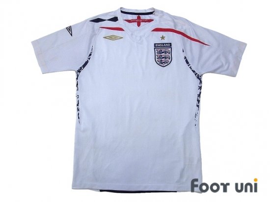 イングランド代表(England)2007-2009 H ホーム 半袖 - USEDサッカーユニフォーム専門店 Footuni フッットユニ