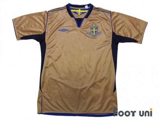 スウェーデン代表 Sweden 100周年 アンブロ 半袖 ゴールド Usedサッカーユニフォーム専門店 Footuni フッットユニ
