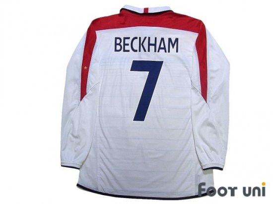イングランド代表(England)04 H ホーム #7 ベッカム(Beckham) - USED 