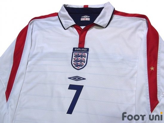 イングランド代表(England)04 H ホーム #7 ベッカム(Beckham) - USED