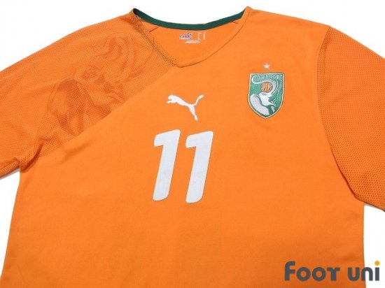 コートジボワール代表(Cote dIvoire)10 H ホーム #11 ドログバ(Drogba) - USEDサッカーユニフォーム専門店  Footuni フッットユニ