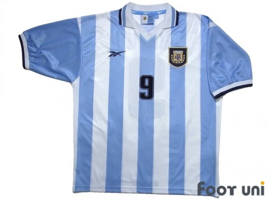 アルゼンチン代表 Argentina 99 H ホーム 9 バティストゥータ Batistuta Usedサッカーユニフォーム専門店 Footuni フッットユニ