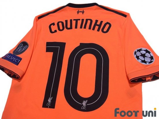 リバプール Liverpool 17 18 3rd サード 10 コウチーニョ Coutinho Usedサッカーユニフォーム専門店 Footuni フッットユニ
