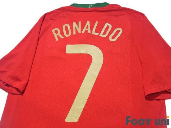 ポルトガル代表(Portugal)08 H ホーム #7 ロナウド(Ronaldo) - USEDサッカーユニフォーム専門店 Footuni  フッットユニ