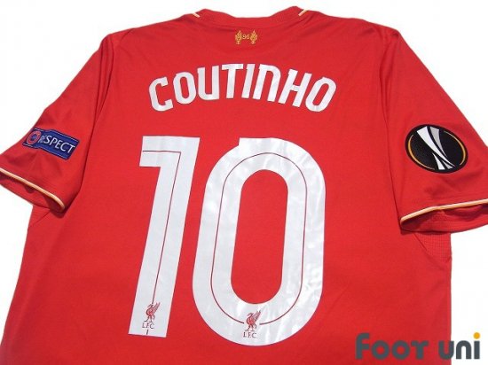 リバプール Liverpool 15 16 H ホーム 10 コウチーニョ Coutinho Usedサッカーユニフォーム専門店 Footuni フッットユニ