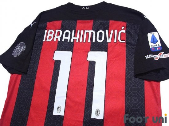 ACミラン(AC Milan)20-21 H ホーム #11 イブラヒモビッチ(Ibrahimovic) - USEDサッカーユニフォーム専門店  Footuni フットユニ