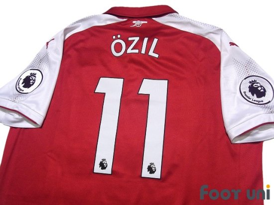 アーセナル(Arsenal)2017-2018 H ホーム #11 エジル(Ozil)プレミアパッチ オフィシャルマーキング プーマ 半袖