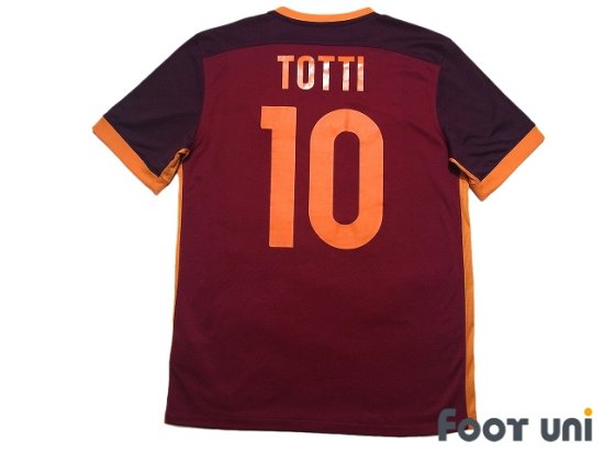 ローマ(AS Roma)15-16 H ホーム #10 トッティ(Totti) - USEDサッカー 