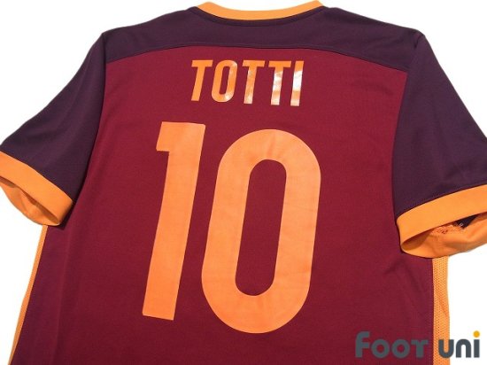 ローマ(AS Roma)15-16 H ホーム #10 トッティ(Totti) - USEDサッカー