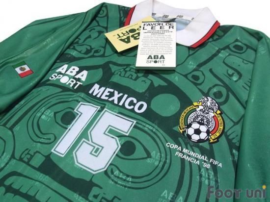 メキシコ代表 98 H ホームユニ 15 エルナンデス Hernandez フランスw杯ロゴ入り Usedサッカーユニフォーム専門店 Foot Uni フットユニ