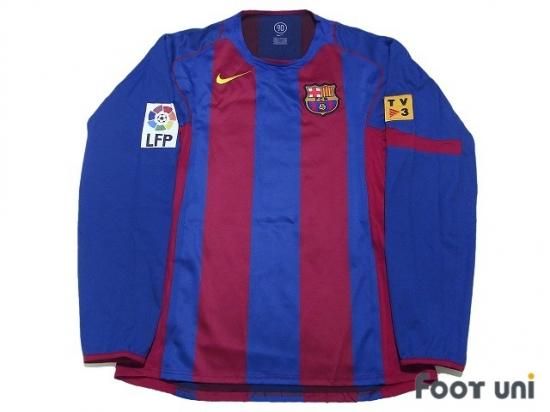 バルセロナ Barcelona 04 05 H ホーム 10 ロナウジーニョ Ronaldinho 長袖 オフィシャルマーキング ナイキ Vintage Soccer Shirt 買取 全国通販 Usedサッカーユニフォーム専門店 Foot Uni フットユニ 古着 ユーズド ヴィンテージ リサイクル Football