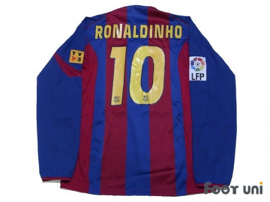 バルセロナ Barcelona 04 05 H ホーム 10 ロナウジーニョ Ronaldinho 長袖 オフィシャルマーキング ナイキ Vintage Soccer Shirt 買取 全国通販 Usedサッカーユニフォーム専門店 Foot Uni フットユニ 古着 ユーズド ヴィンテージ リサイクル Football