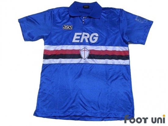 サンプドリア(Sampdoria)92-93 H アシックス 半袖 襟付き Vintage ...