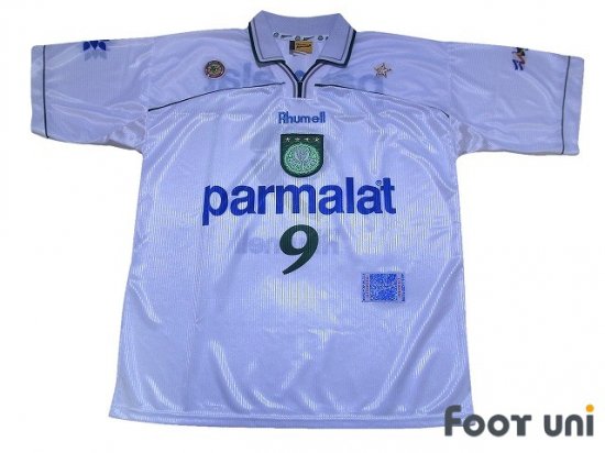 パルメイラス（Palmeiras）99 A アウェイ #9 Rhumell オフィシャルマーキング（昇華）半袖 襟付き Vintage soccer  jersey Football shirt - 買取｜全国通販【USEDサッカーユニフォーム専門店 Foot uni  フットユニ】古着｜ユーズド｜ヴィンテージ｜リサイクル｜football