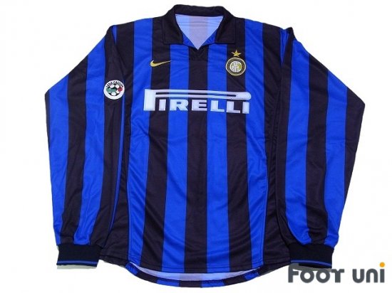 インテル(Internazionale)98-99 H ホーム #10 バッジオ（Baggio）復刻モデル オフィシャルマーキング カルチョパッチ  ナイキ 長袖 襟付き Vintage soccer jersey Football shirt - 買取｜全国通販【USEDサッカーユニフォーム専門店  Foot uni フットユニ】古着｜ユーズド ...