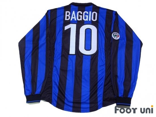 インテル(Internazionale)98-99 H ホーム #10 バッジオ（Baggio）復刻モデル オフィシャルマーキング カルチョパッチ  ナイキ 長袖 襟付き Vintage soccer jersey Football shirt - 買取｜全国通販【USEDサッカーユニフォーム専門店  Foot uni フットユニ】古着｜ユーズド ...