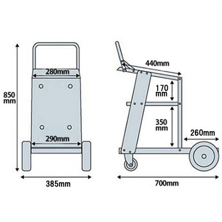 ボンベカート（溶接機移動運搬用台車）収納機能あり♪ - 車・バイクと工具専門店　TOOLS ISLAND ツールズアイランド　 初心者から上級者まで快適な作業をプロデュース